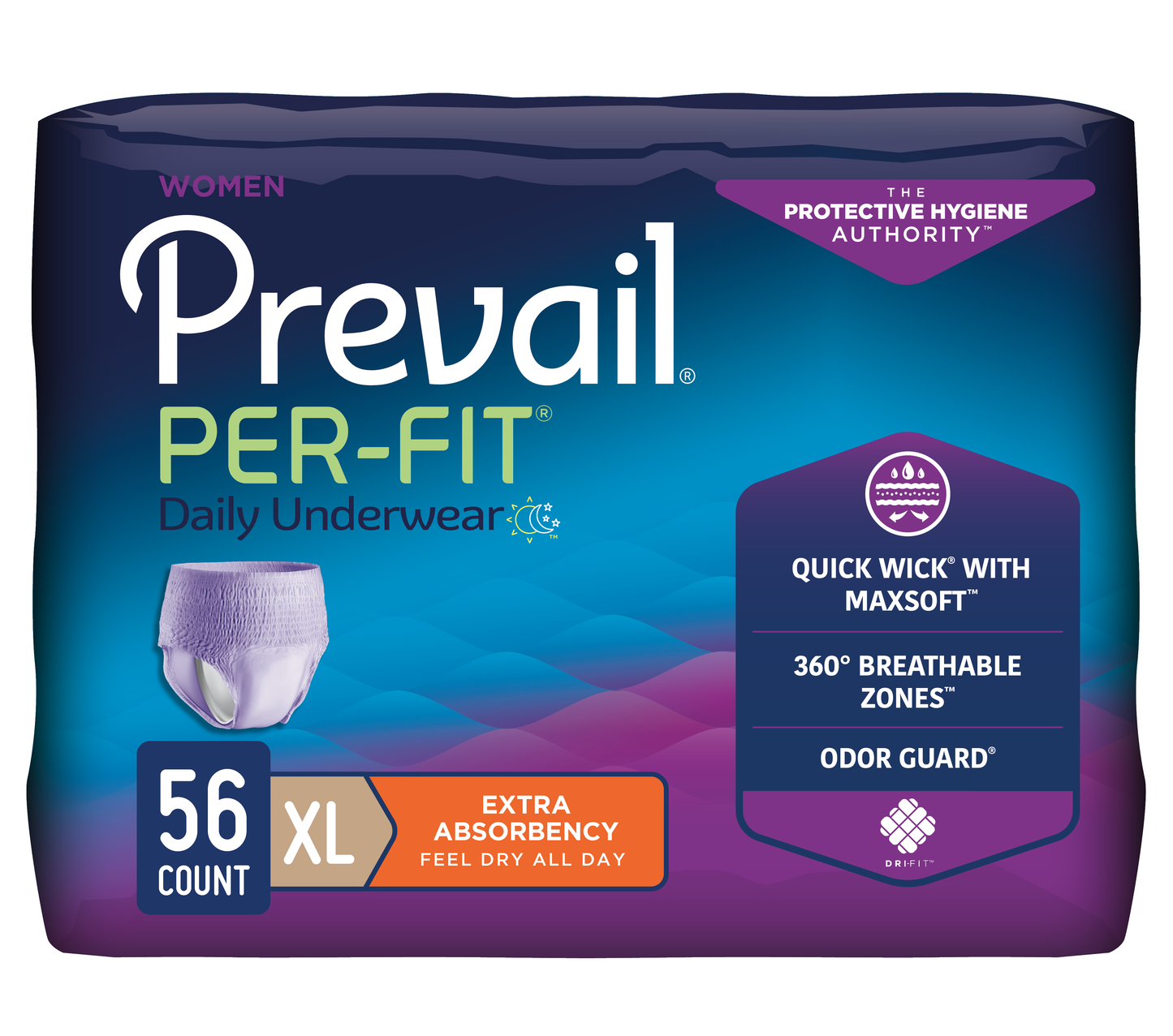 Prevail® Per-Fit® Incontinence Protective Underwear for Women, Extra Large - MahaStar Adult Products