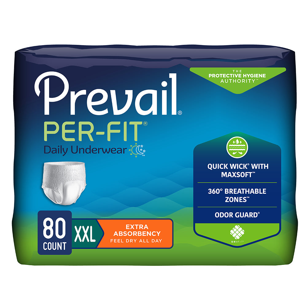 Prevail® Per-Fit® Incontinence Protective Underwear, XXLarge - MahaStar Adult Products