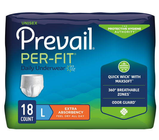 Prevail Incontinence Per-Fit Protective Underwear, Large - MahaStar Adult Products