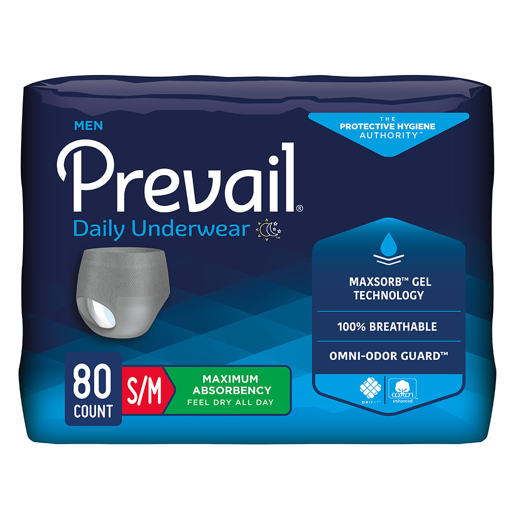 Prevail Incontinence Underwear for Men, Maximum Absorbency, Small/Medium - MahaStar Adult Products