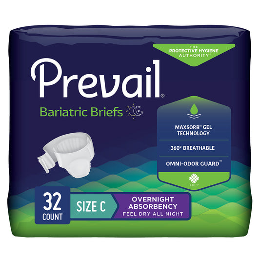 Prevail Bariatric Incontinence Brief for Men & Women, Size C - MahaStar Adult Products