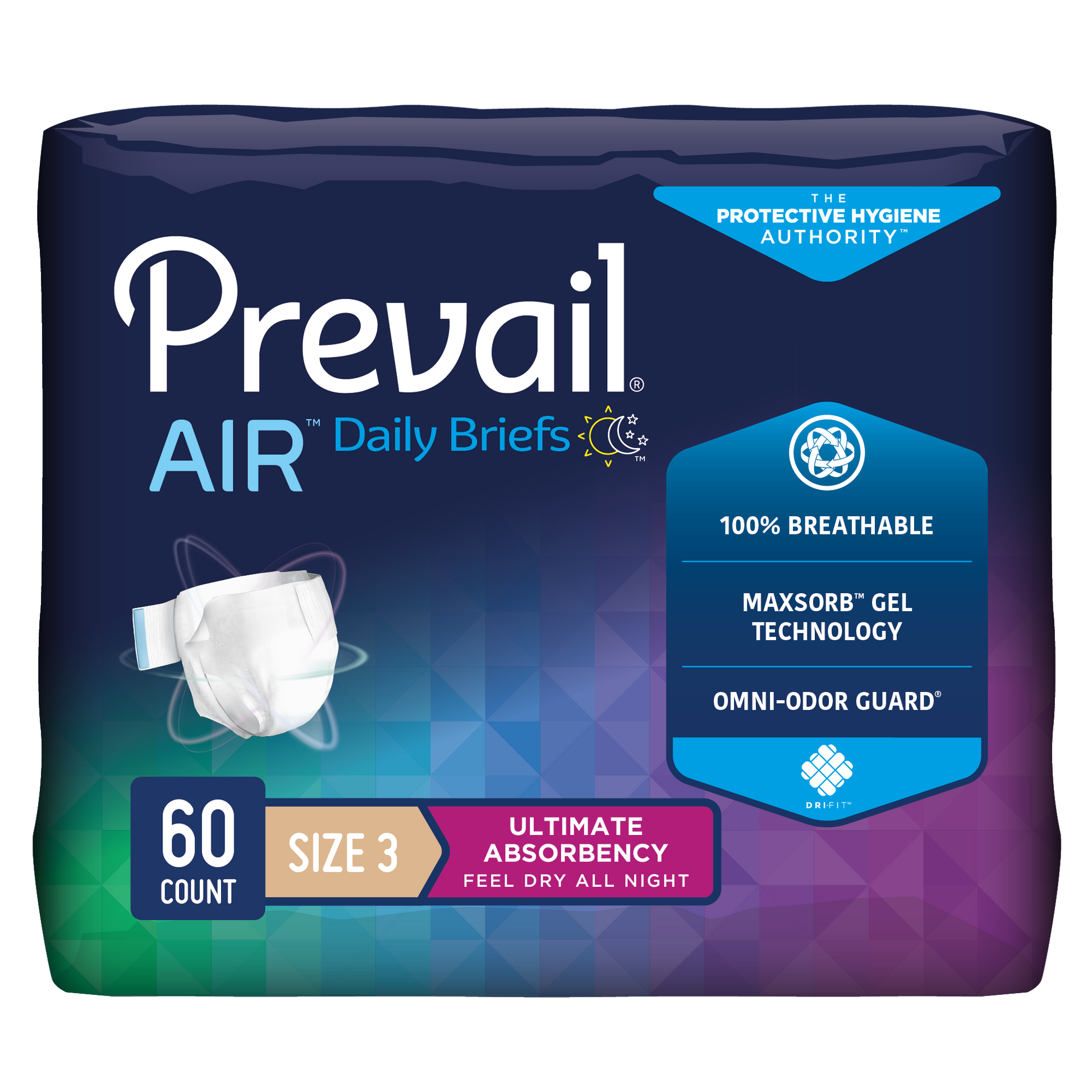 Prevail Air Bariatric A Incontinence Brief, Ultimate Absorbency, Size 3/XL - MahaStar Adult Products