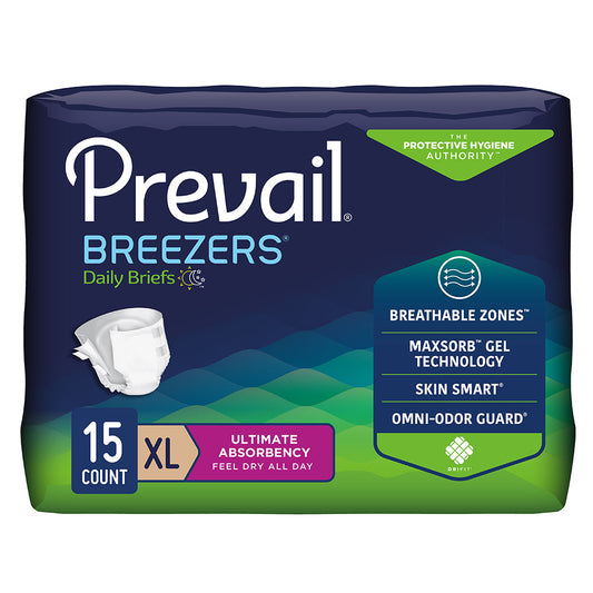 Prevail Breezers Brief, Ultimate Absorbency, Size XLarge - MahaStar Adult Products