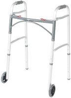 McKesson Aluminium Folding Walker with Wheels