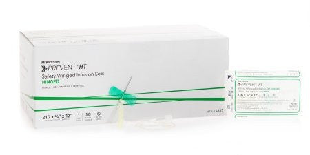McKesson Prevent HT Safety Winged Infusion Sets, Hinged