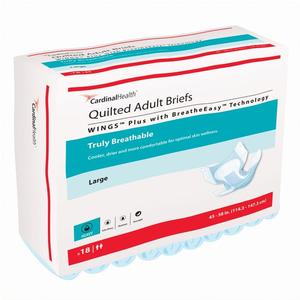 Wings Plus Quilted Brief With Breatheeasy Technology, Large, 45" - 58" - MahaStar Adult Products