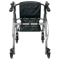 McKesson Folding 4 Wheel Rollator, Silver, Aluminum Frame