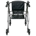 McKesson Folding 4 Wheel Rollator, Silver, Aluminum Frame