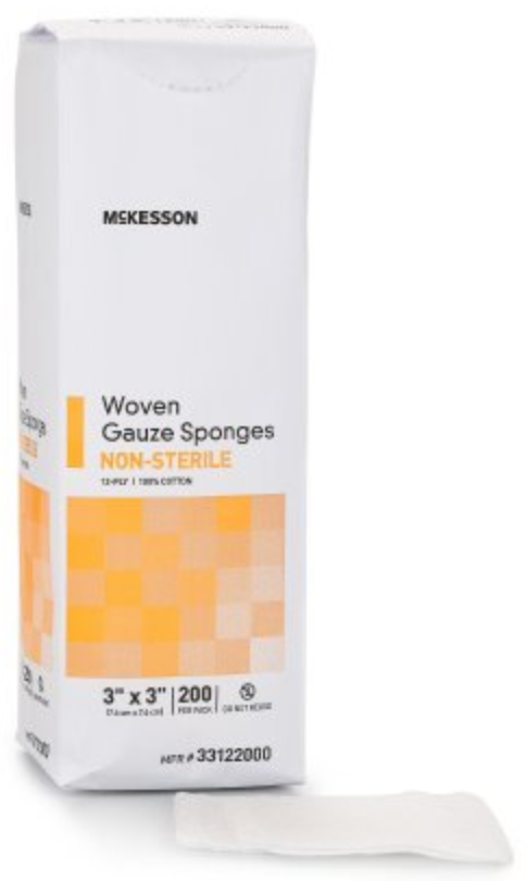 McKesson 12-Ply Woven Gauze Sponges, Non-Sterile