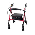 McKesson Aluminum 4 Wheel Rollator, Red