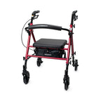 McKesson Aluminum 4 Wheel Rollator, Red