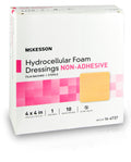 McKesson Non-Adhesive Hydrocelluar Foam Dressings, 4 X 4"