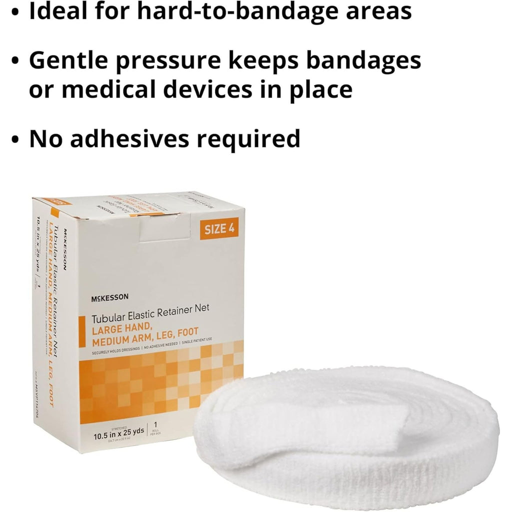 McKesson Tubular Elastic Retainer Net, 10.5" X 25 yd