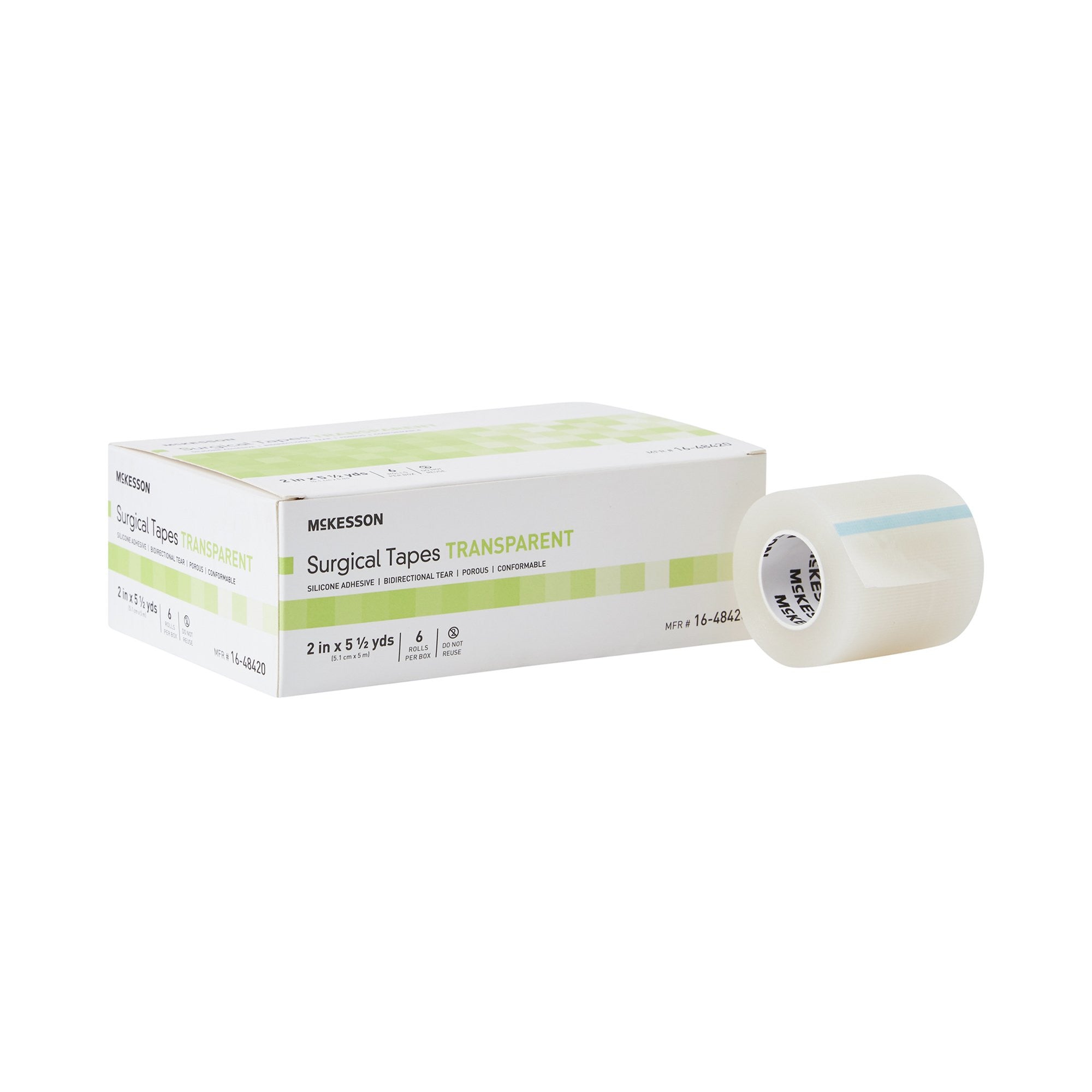 McKesson Silicone Medical Tape, 2 Inch x 5½ Yard, Transparent
