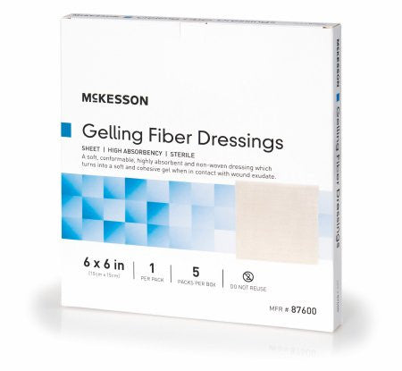 McKesson Gelling Fiber Dressings, 6 X 6"