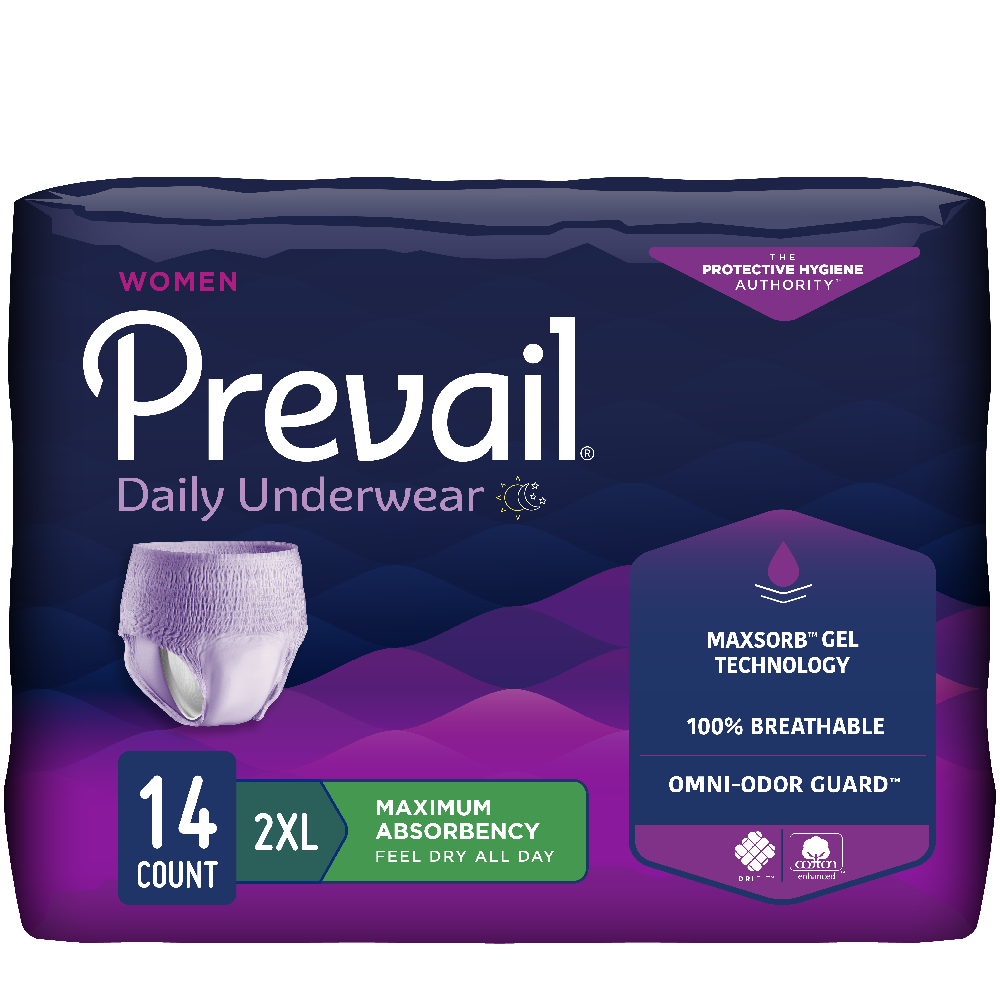 Prevail Incontinence Underwear for Women, Maximum Absorbency, XXL - MahaStar Adult Products