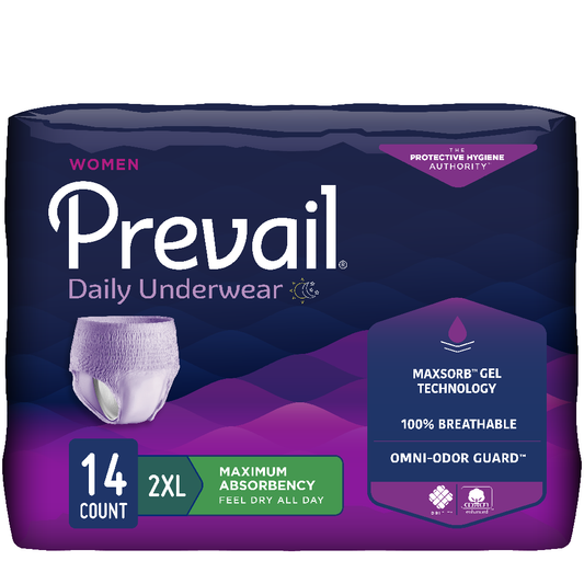 Prevail Incontinence Underwear for Women, Maximum Absorbency, XXL - MahaStar Adult Products