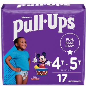 Pull-ups Learning Designs Boys' Training Pants, 4t-5t, 17 Ct - MahaStar Pediatric Products