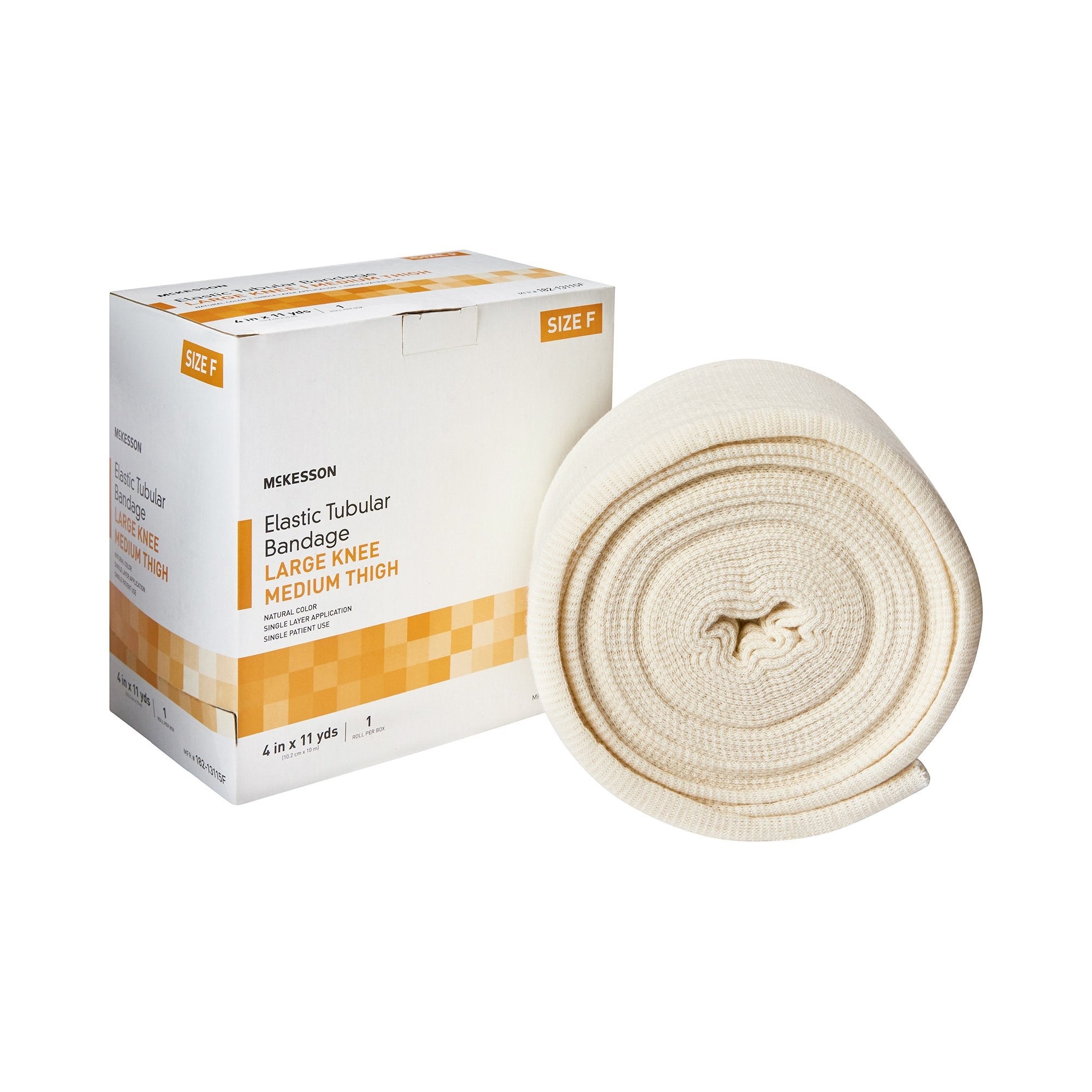 McKesson Elastic Tubular Bandage, Large Knee/Medium Thigh, 4" X 11 yds