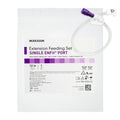 McKesson Single ENFit Port Extension Feeding Set, Right Angle, 12"