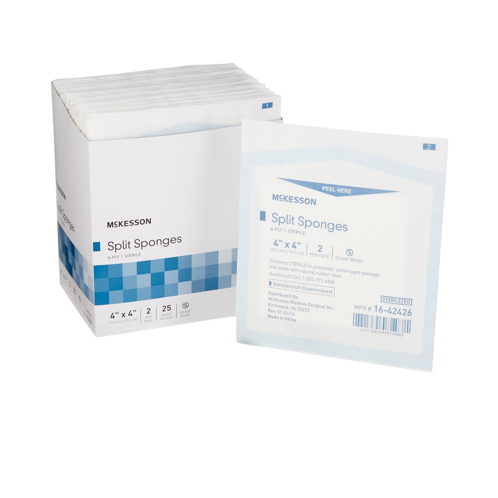 McKesson Split Sponges, 4 X 4"
