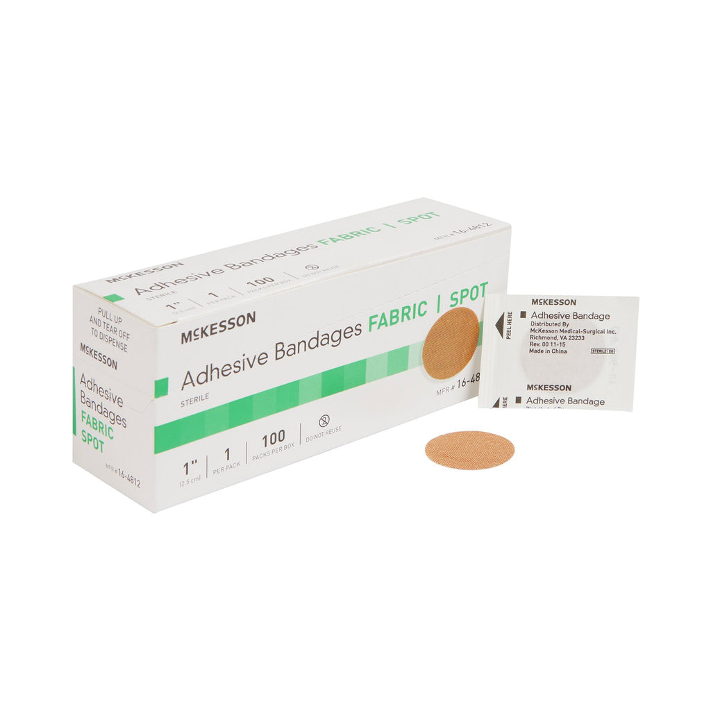 McKesson Adhesive Spot Fabric Bandage, Sterile