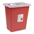 Cardinal SharpSafety Sharps Container, Hinged Lid, 8 gal