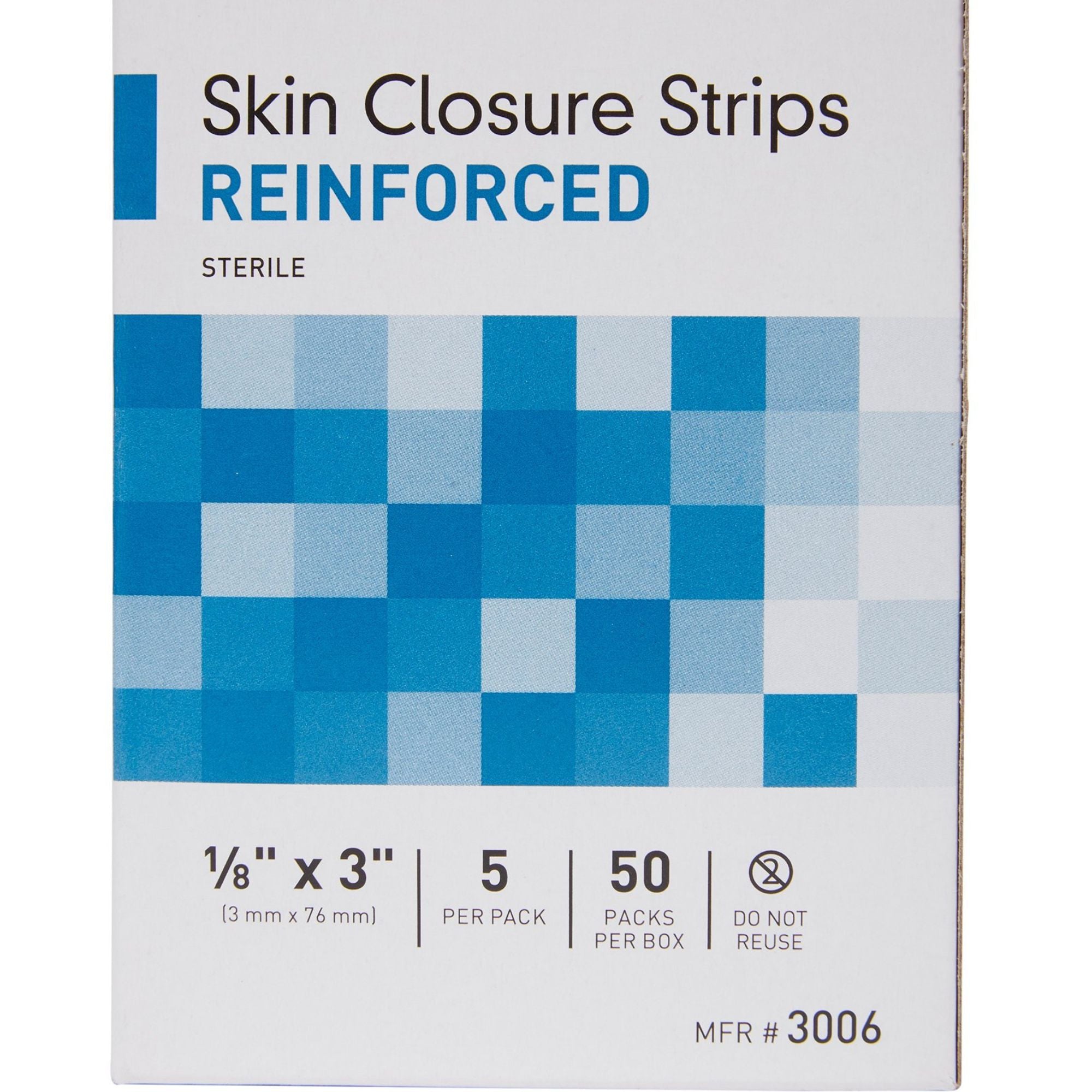 McKesson Reinforced Skin Closure Strips, 1/8 X 3"
