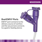 McKesson Dual ENFit Port Extension Feeding Set, Right Angle, 24"