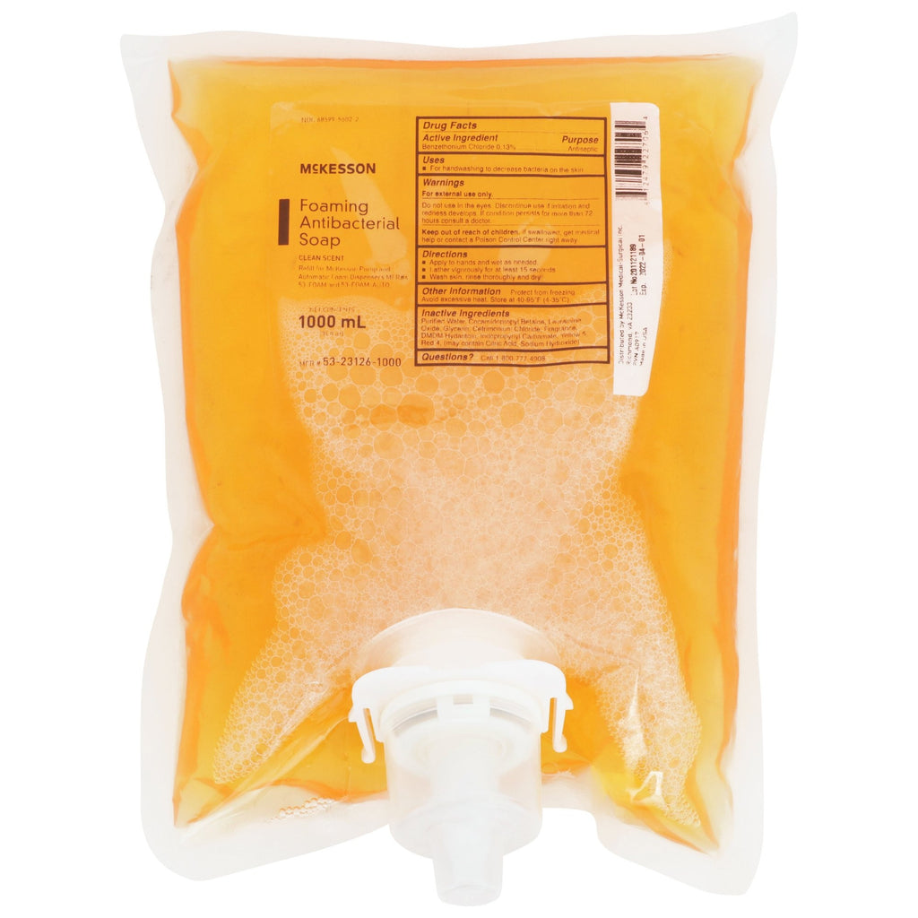 McKesson Foaming Antibacterial Hand Soap Refill, Clean Scent