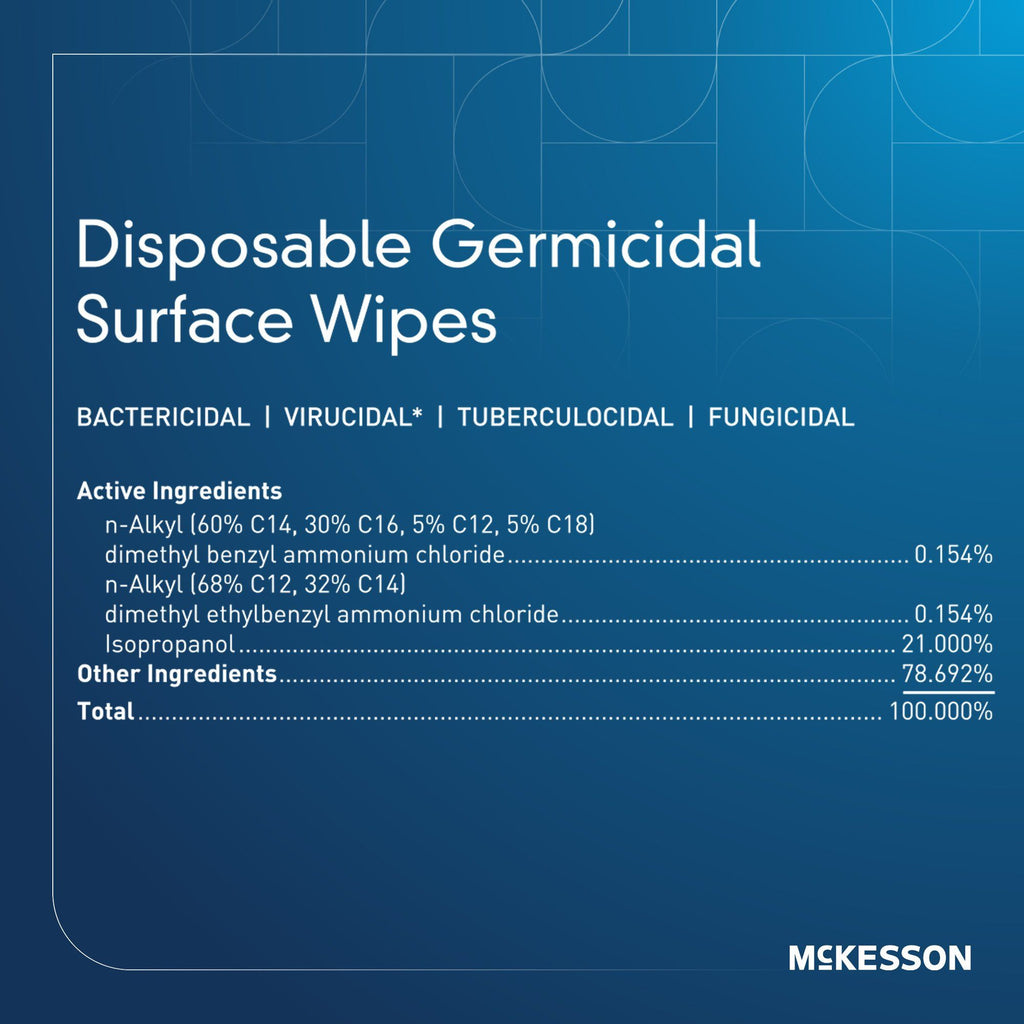 McKesson Disposable Germicidal Surface Wipes