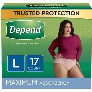 Depend Women's Fit-flex Max, Large. Replaces 6951699 - MahaStar Adult Products