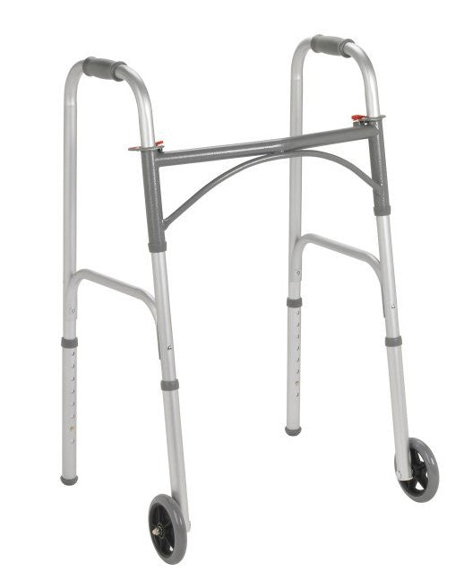 McKesson Adjustable Height Steel Walker, 32-39"