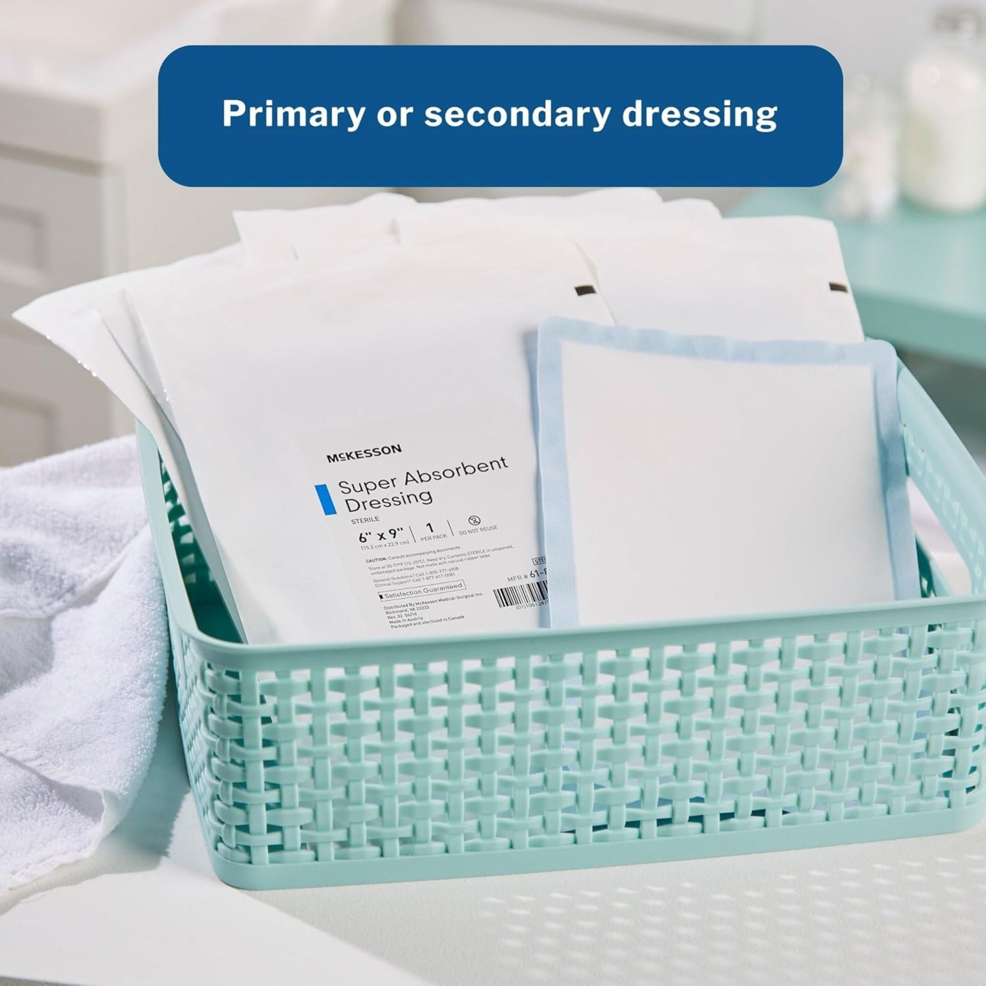 McKesson Super Absorbent Dressings, 6 X 9"