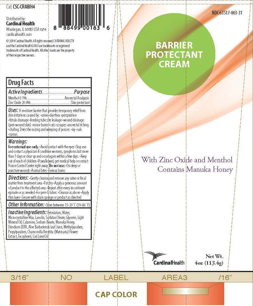 Cardinal Health Manuka Honey Barrier Protectant Cream