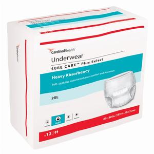 Cardinal Health, Underwear, Sure Care Plus Select, Xx-large, 60"-80" - MahaStar Adult Products