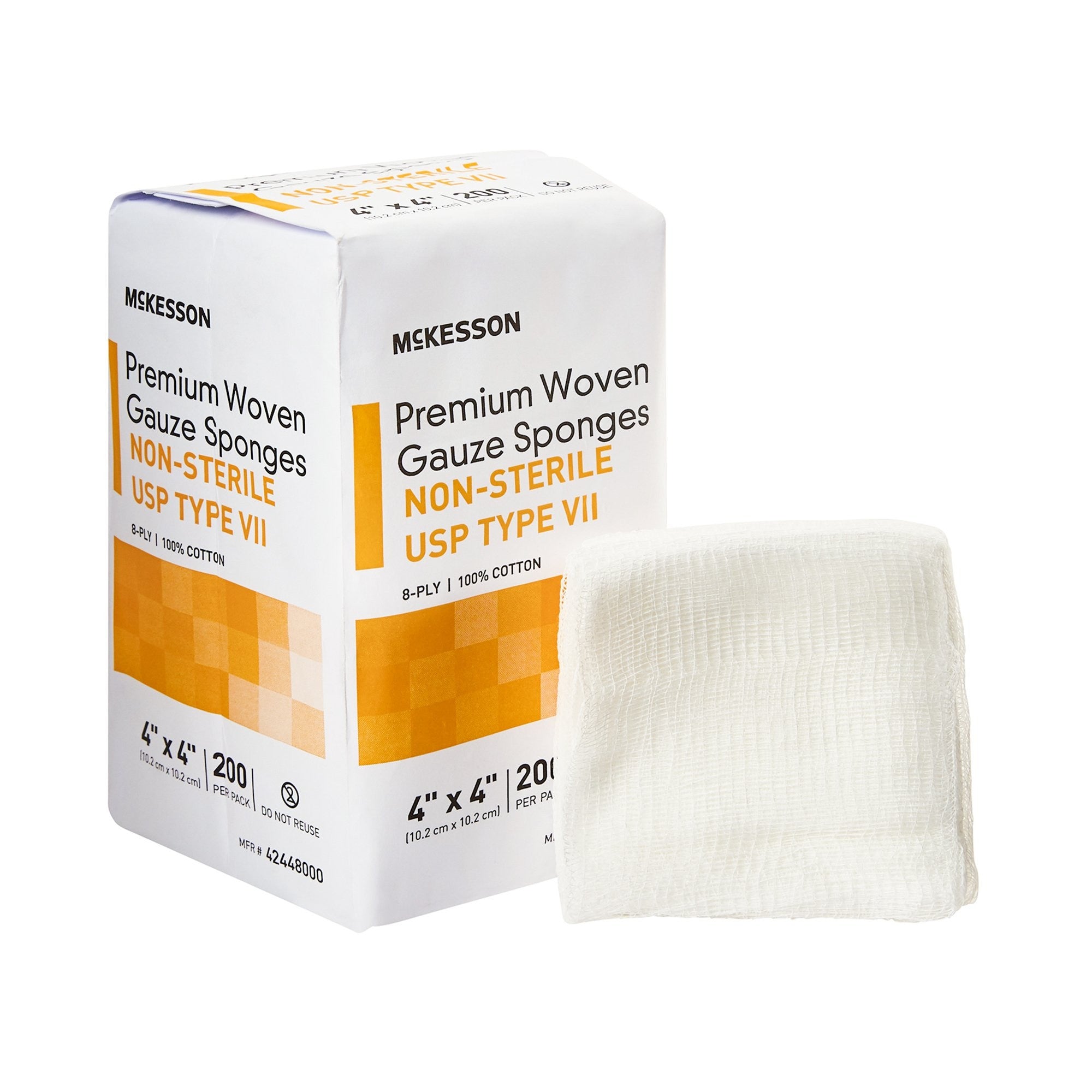 McKesson 8-Ply Premium Woven Gauze Sponges, Non-Sterile