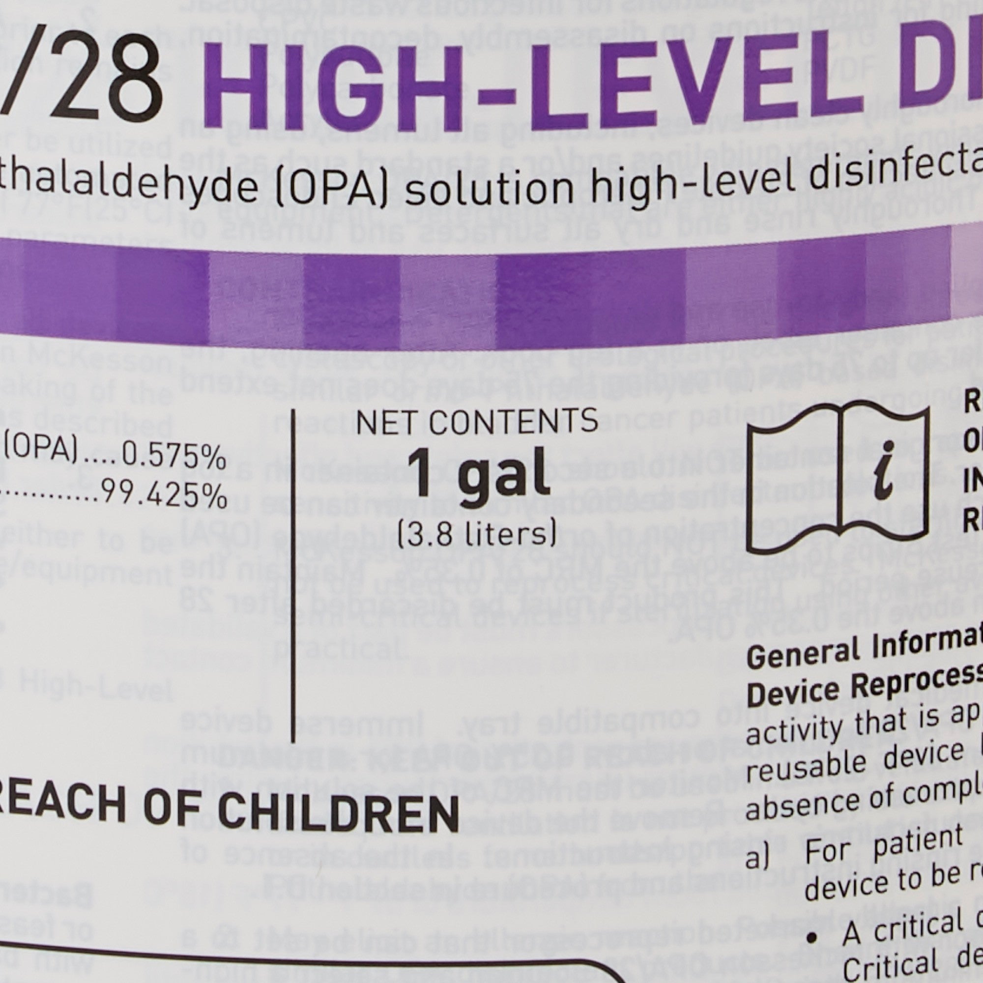 OPA High-Level Disinfectant Solution