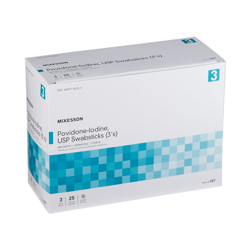 McKesson Impregnated Swabstick, 10% Povidone-Iodine