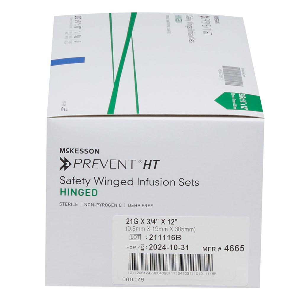 McKesson Prevent HT Safety Winged Infusion Sets, Hinged