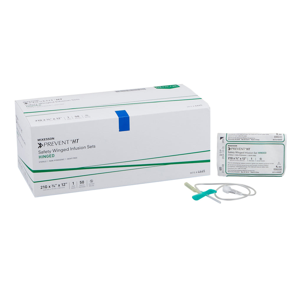 McKesson Prevent HT Safety Winged Infusion Sets, Hinged