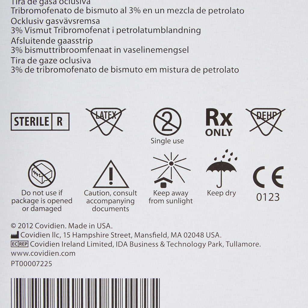 Cardinal Xeroform Occlusive Gauze Strip, 1 X 8"