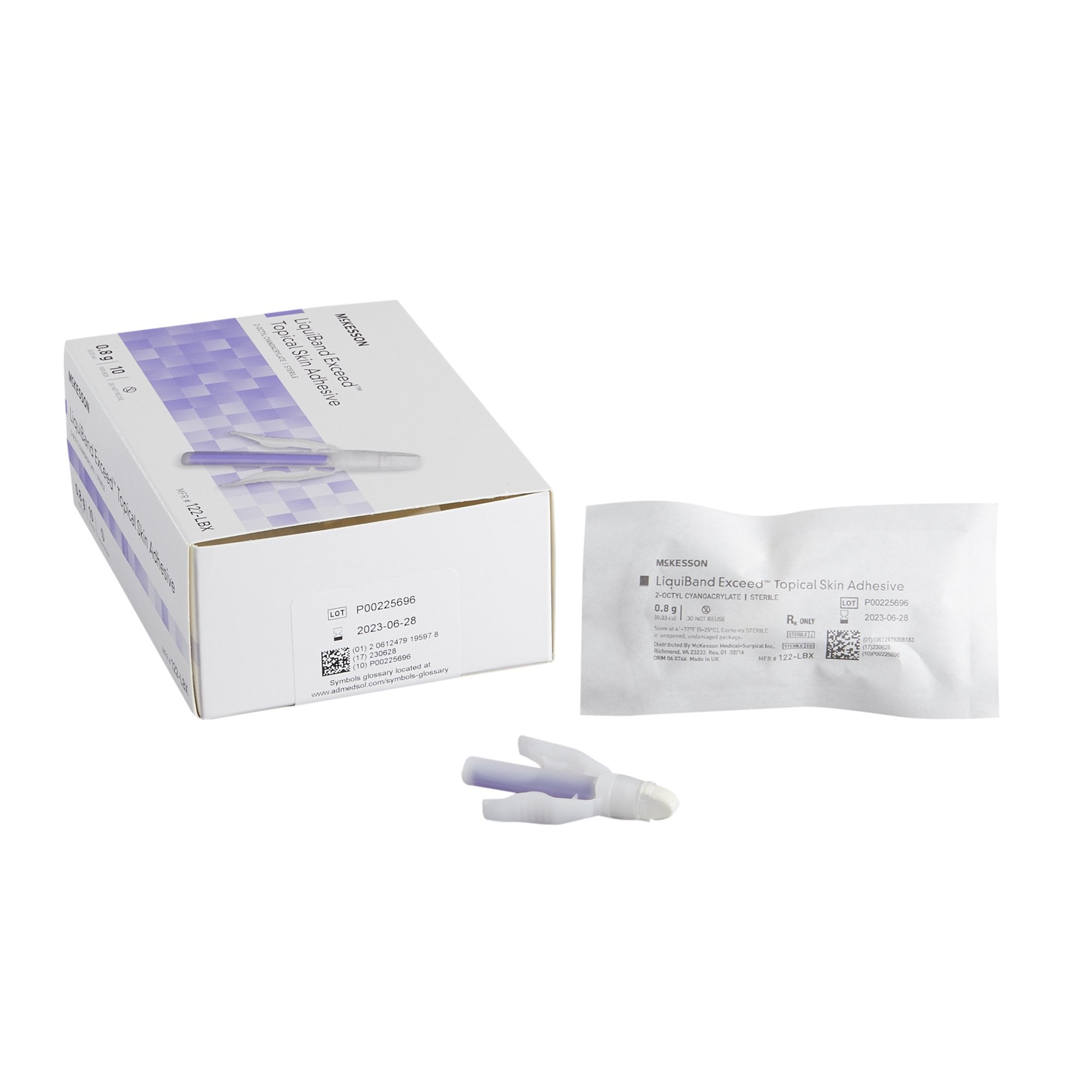 McKesson LiquiBand Exceed Topical Skin Adhesive, Precision and Dome Applicator