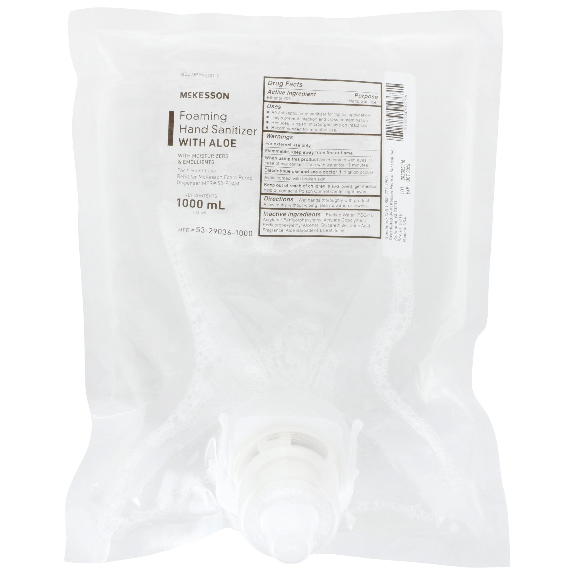 McKesson Foaming Hand Sanitizer with Aloe Refill