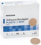 McKesson Adhesive Plastic Spot Bandage, Sterile