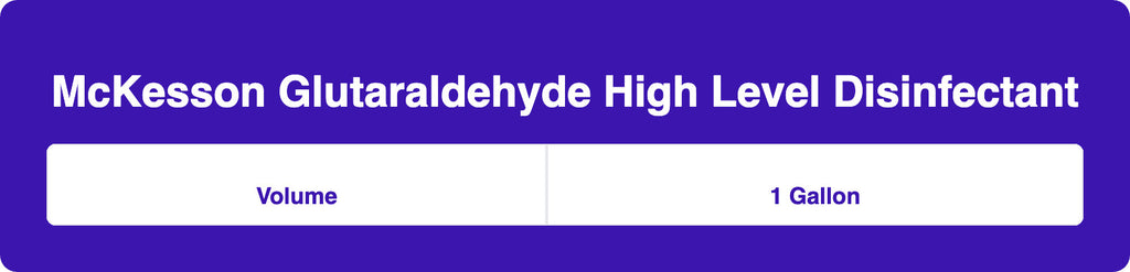 McKesson Glutaraldehyde High Level Disinfectant