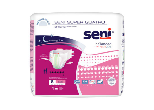 Seni Super Quatro Briefs, Small - 22" - 31" - MahaStar Adult Products