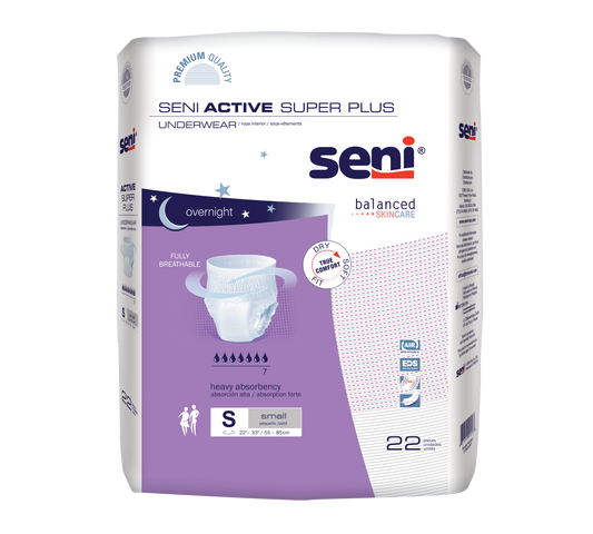 Seni Active Super Plus Pull-on Underwear, Small, 22 Count - 22" -33" - MahaStar Adult Products