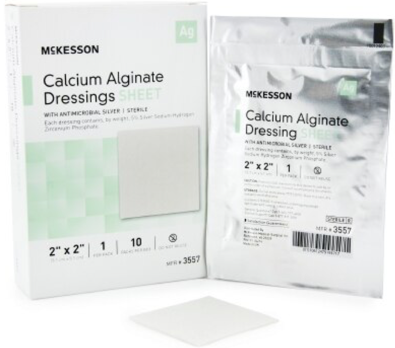 McKesson Calcium Alginate Dressings with Antimicrobial Silver, Sterile