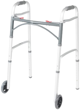 McKesson Aluminium Folding Walker with Wheels